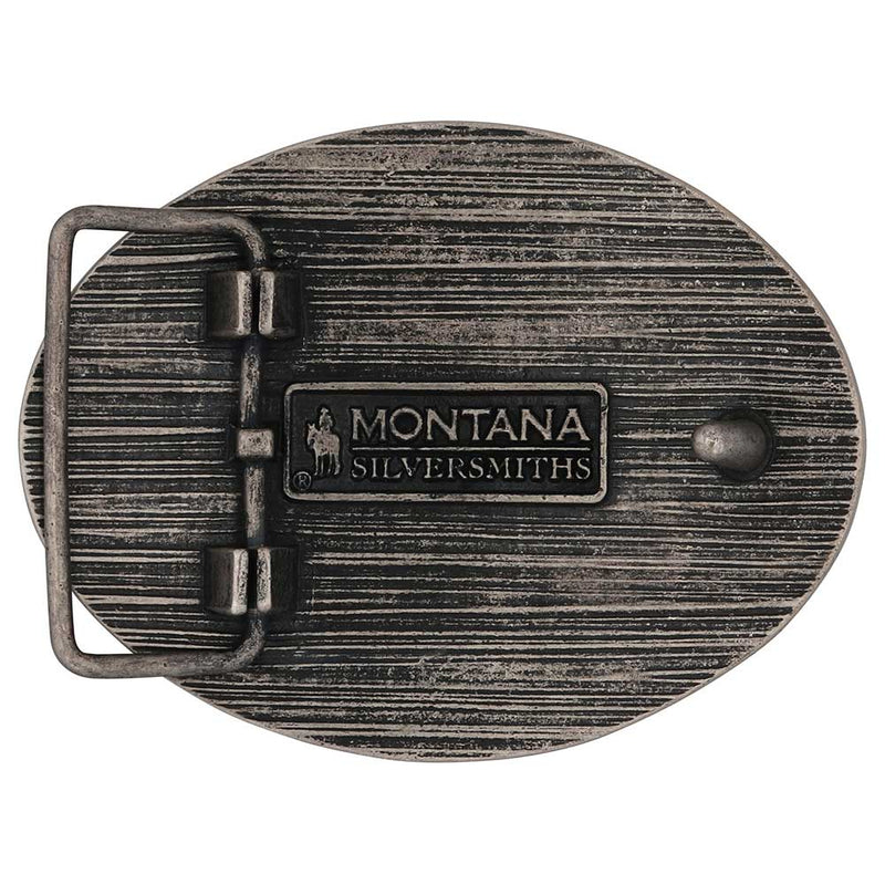 Montana Silversmiths Two-tone Longhorn Attitude Buckle