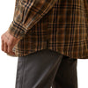 ARIAT Mens Rebar Flannel Insulated Shirt Jacket Wren Plaid
