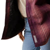 Ariat Womens Rebar Flannel Shirt Jacket Potent Purple Plaid