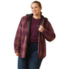 Ariat Womens Rebar Flannel Shirt Jacket Potent Purple Plaid
