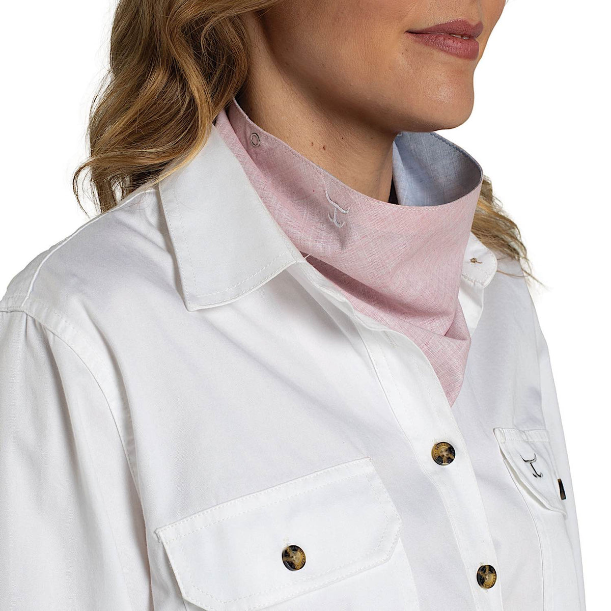 Just Country Carlee Double Sided Scarf - Powder Pink/Powder Blue