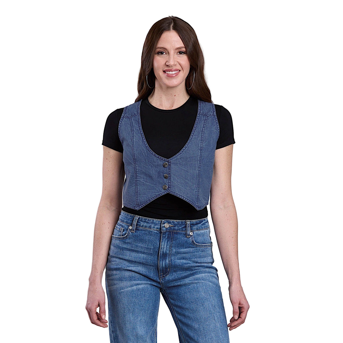 Roper Women’s Five Star Collection Denim Vest - Blue