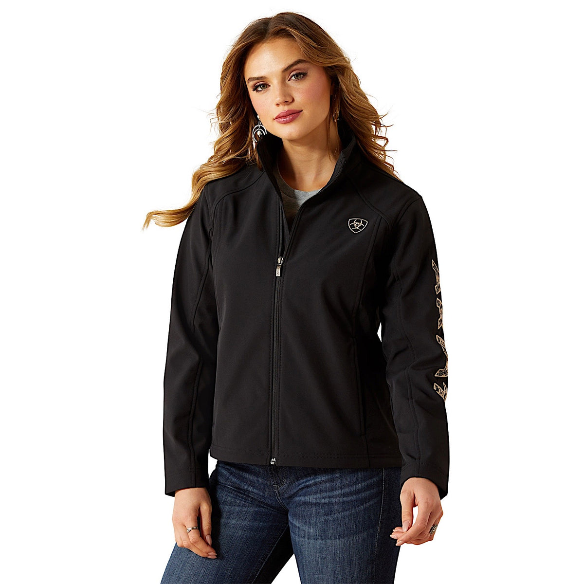 Ariat Women’s Logo Softshell Jacket - Black/Southwest
