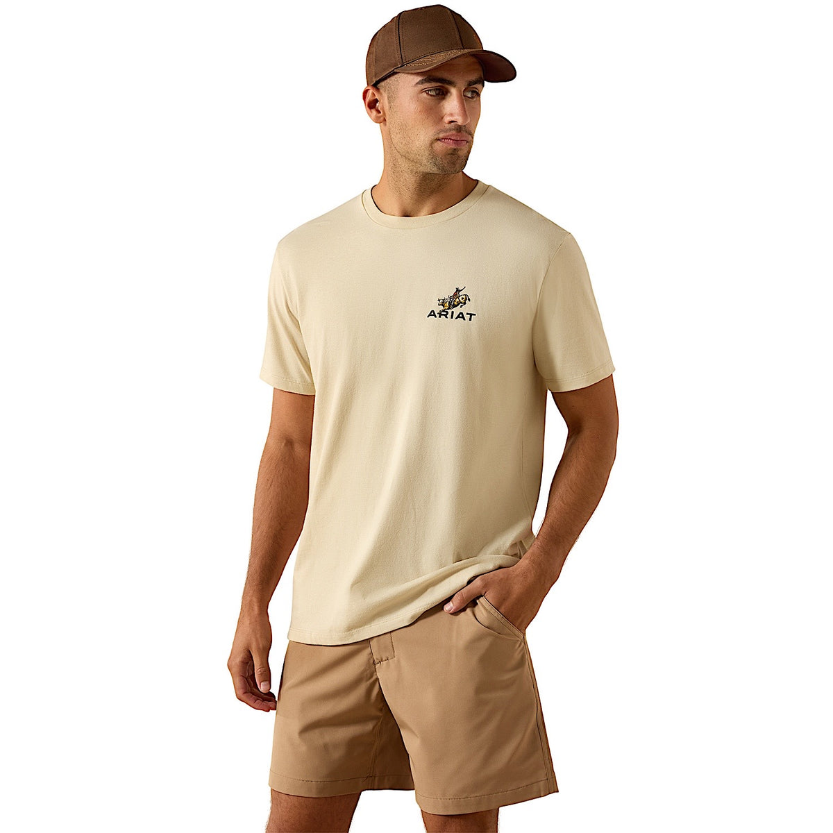 Ariat Men's Ride 'Em Cowboy Classic Fit T-Shirt - Natural