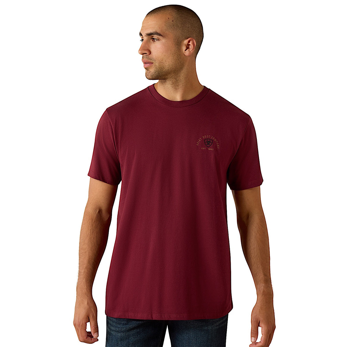 Ariat Men's Shell Game Classic Fit T-Shirt - Maroon Banner