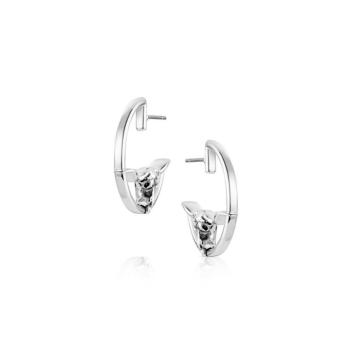 Montana Silversmiths Silhouette Longhorn Earrings
