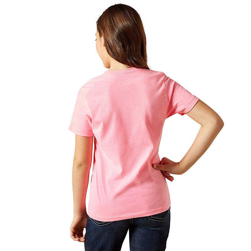 Ariat Girl’s Spur Script T-Shirt - Neon Pink