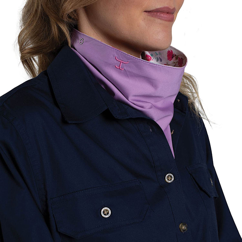 Just Country Carlee Double Sided Scarf - Orchid/White Wildflowers