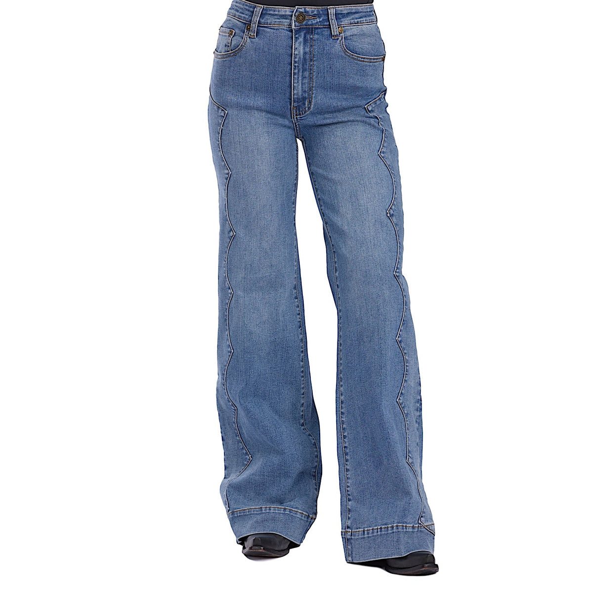 Tin Haul Womens 870 Claire Wide Leg Jeans - Blue