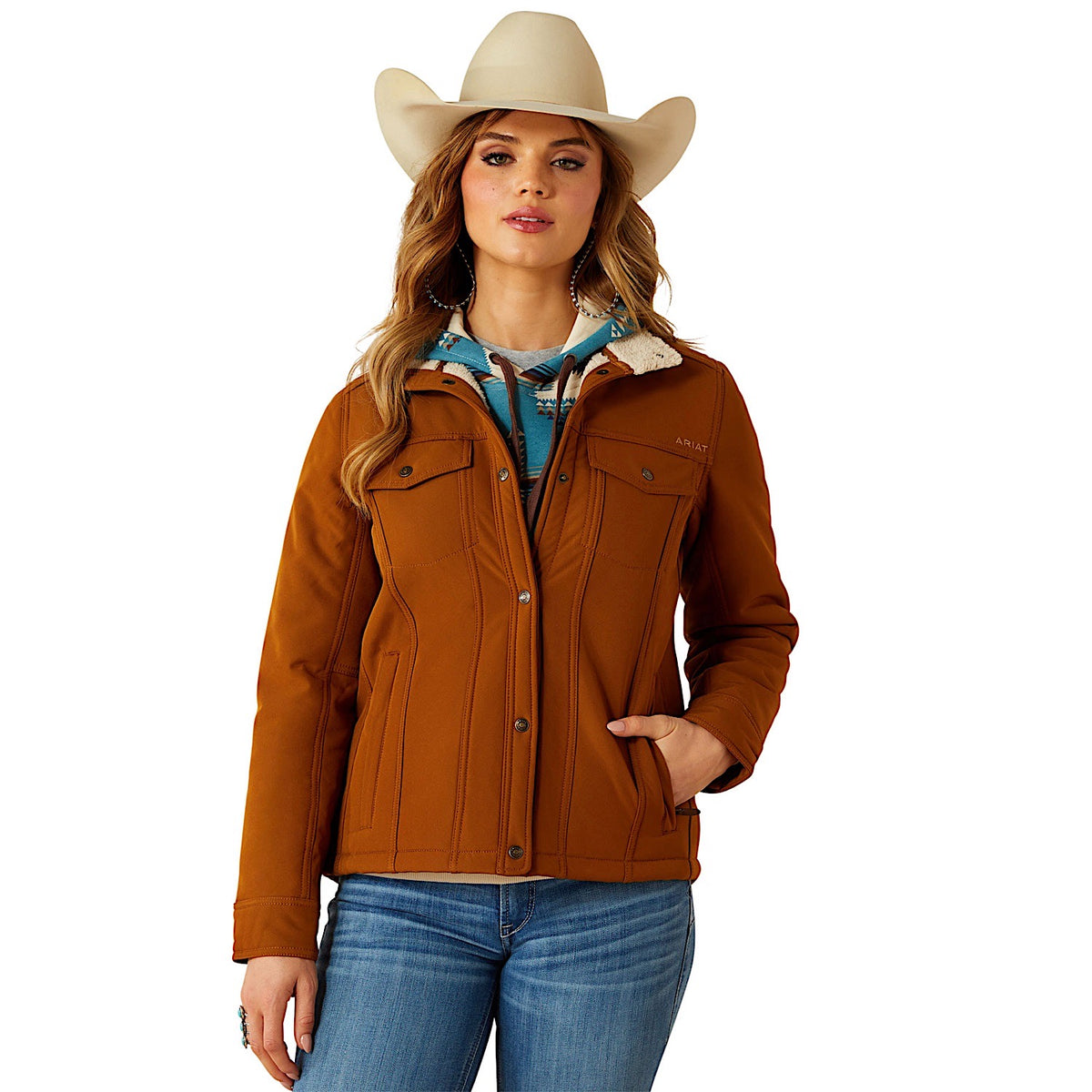 Ariat Women's Berber Back Softshell Jacket - Chestnut Horse