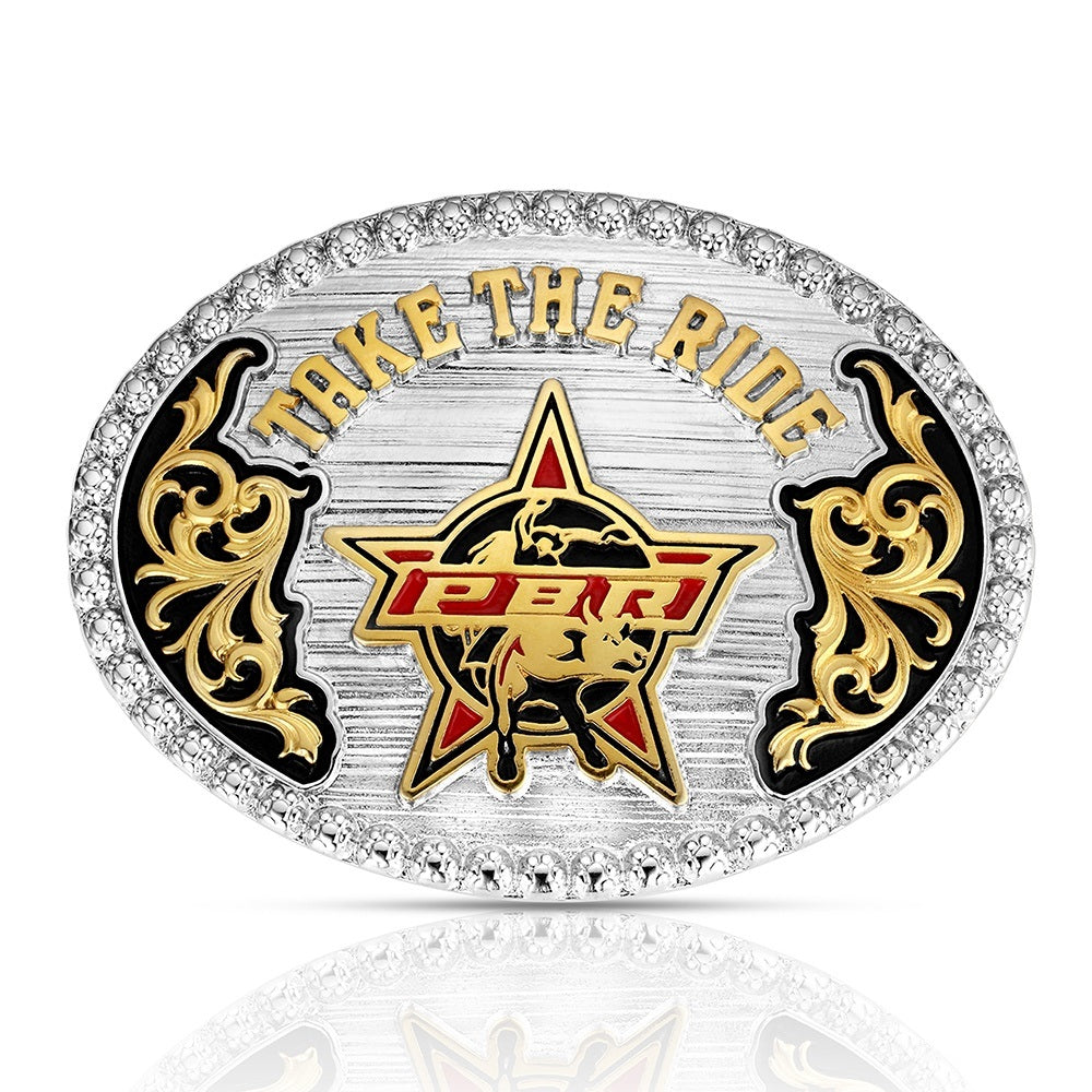 Montana Silversmiths Take The Ride PBR Belt Buckle