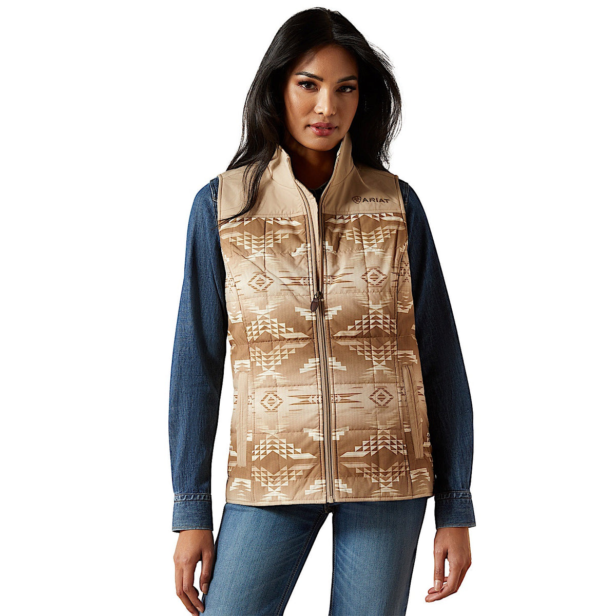 Ariat Women's Crius Insulated Vest - Savannah with Dune Print