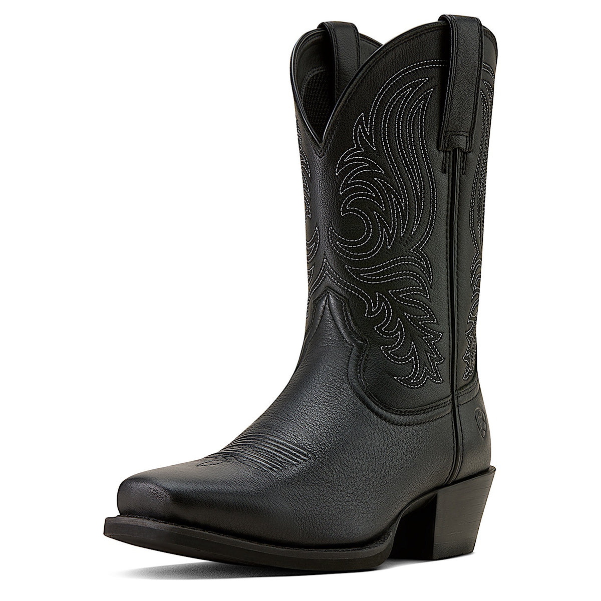 Ariat Men's Sport Lawman Square Toe Cowboy Boot - Black Deertan