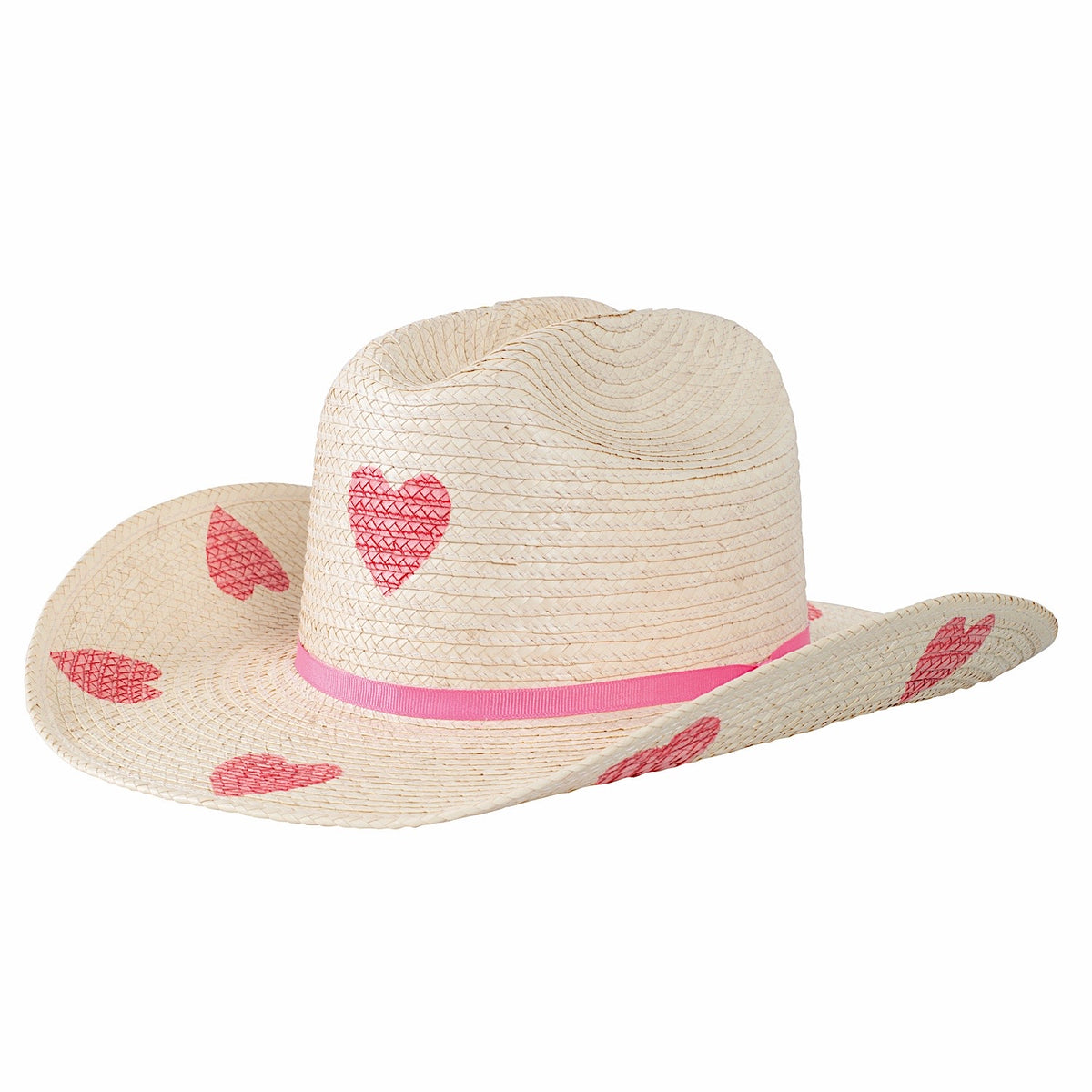 Sunbody Hats Kids Cattleman - Pink Hearts