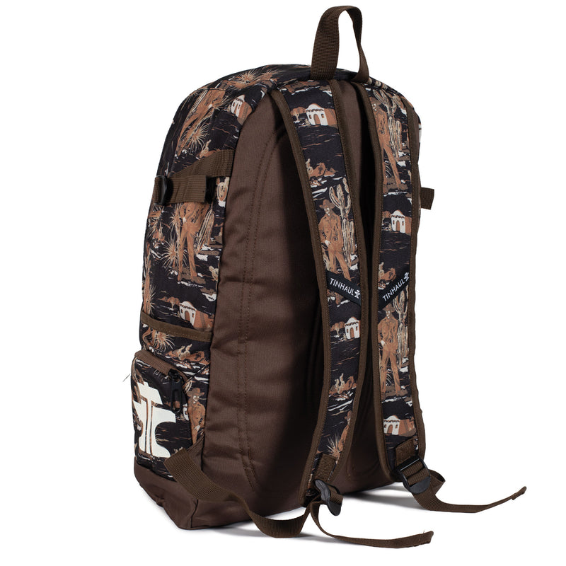 Tin Haul Print Backpack - Brown Western Scene