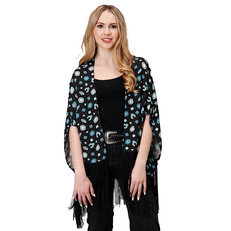 Roper Women's Five Star Collection Poncho - Black