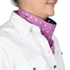 Just Country Carlee Double Sided Scarf - Radiant Orchid/Navy Dots