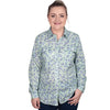 Just Country Women's Abbey Full Button Work Shirt - Sage Daisy