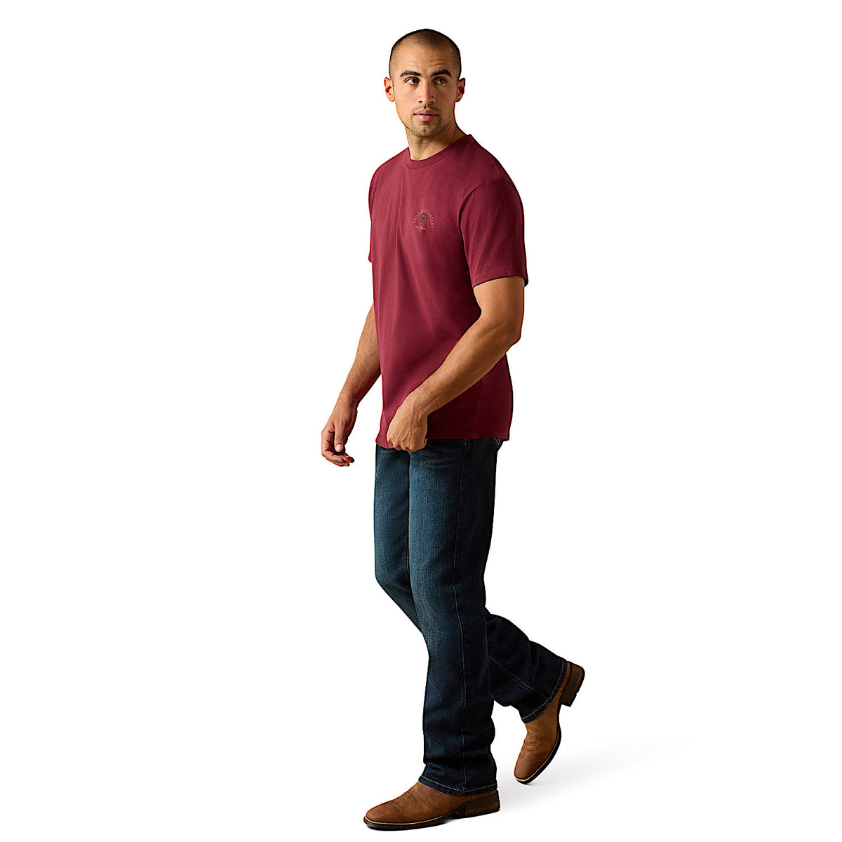 Ariat Men's Shell Game Classic Fit T-Shirt - Maroon Banner