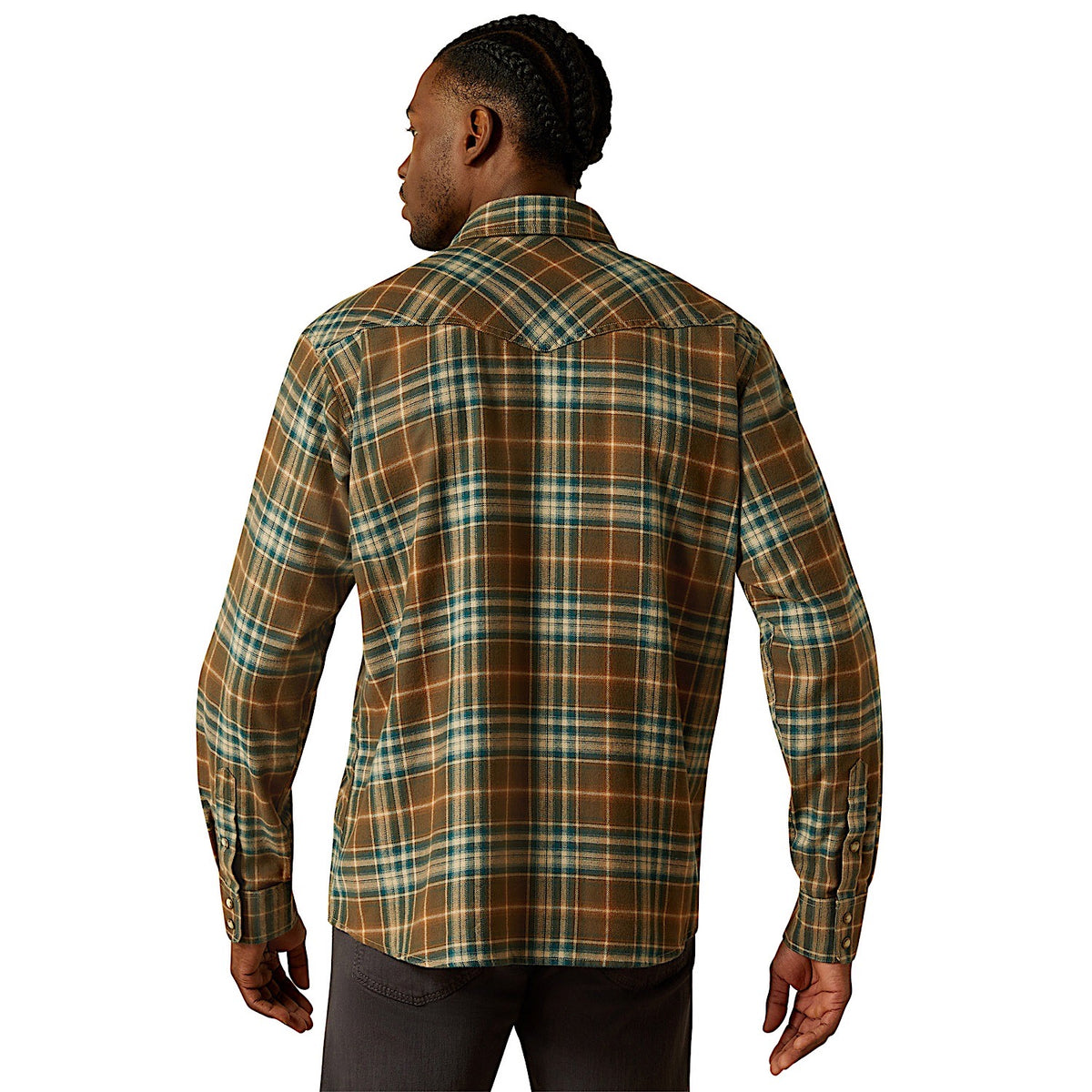 Ariat Men’s Henry Retro Fit Snap Shirt - Dark Green