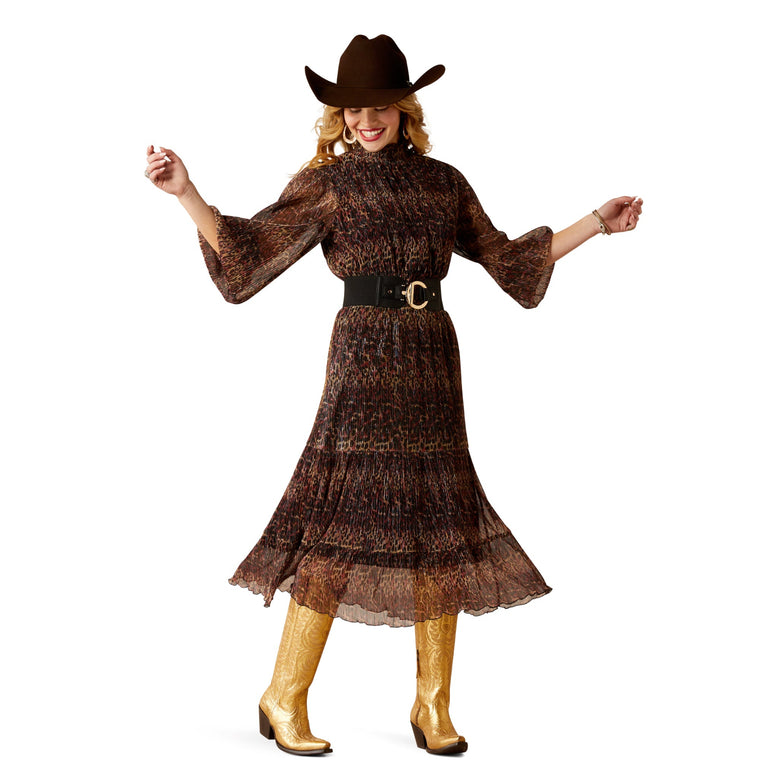 Ariat Women's Plume Dress - Leopard Mesh