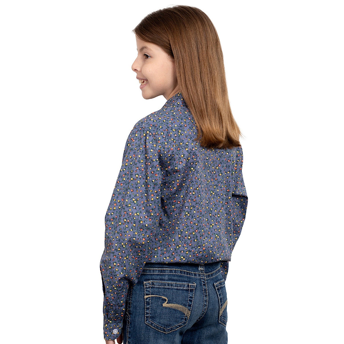 Just Country Girls Harper Shirt Periwinkle Mini Rose
