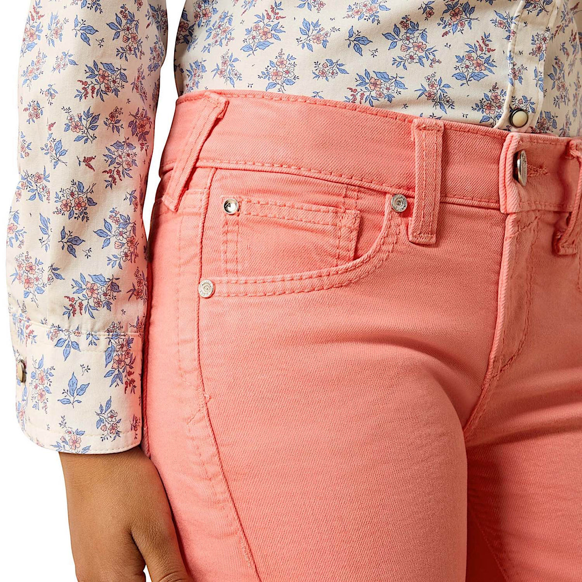 Ariat Girl's Ella Flare Jeans - Peach