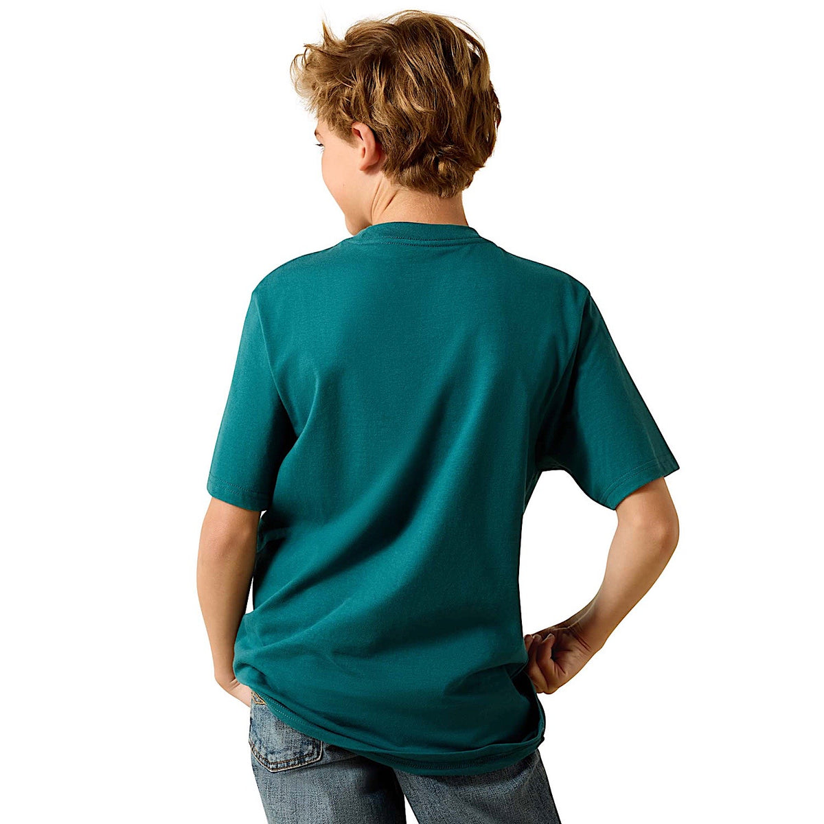 Ariat Boy's Cattle Skull Freedom T-Shirt - Mediterranean