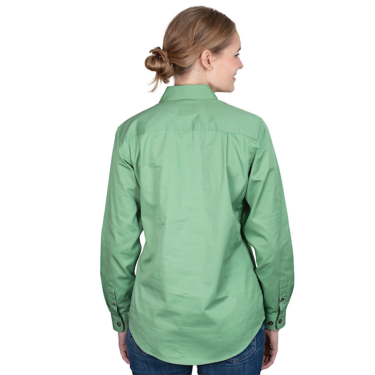 Just Country Women’s Jahna Half Button Work Shirt - Jade