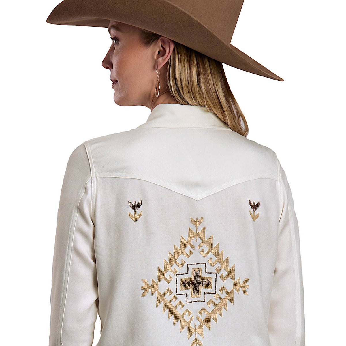Stetson Women's Stetson Collection Embroidery Shirt - White