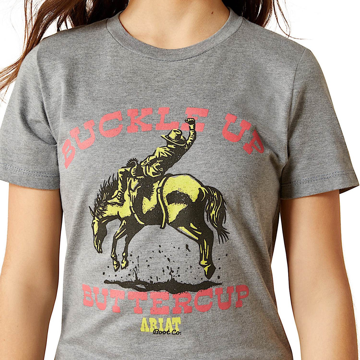 Ariat Girl’s Buck Up T-Shirt - Iceburg