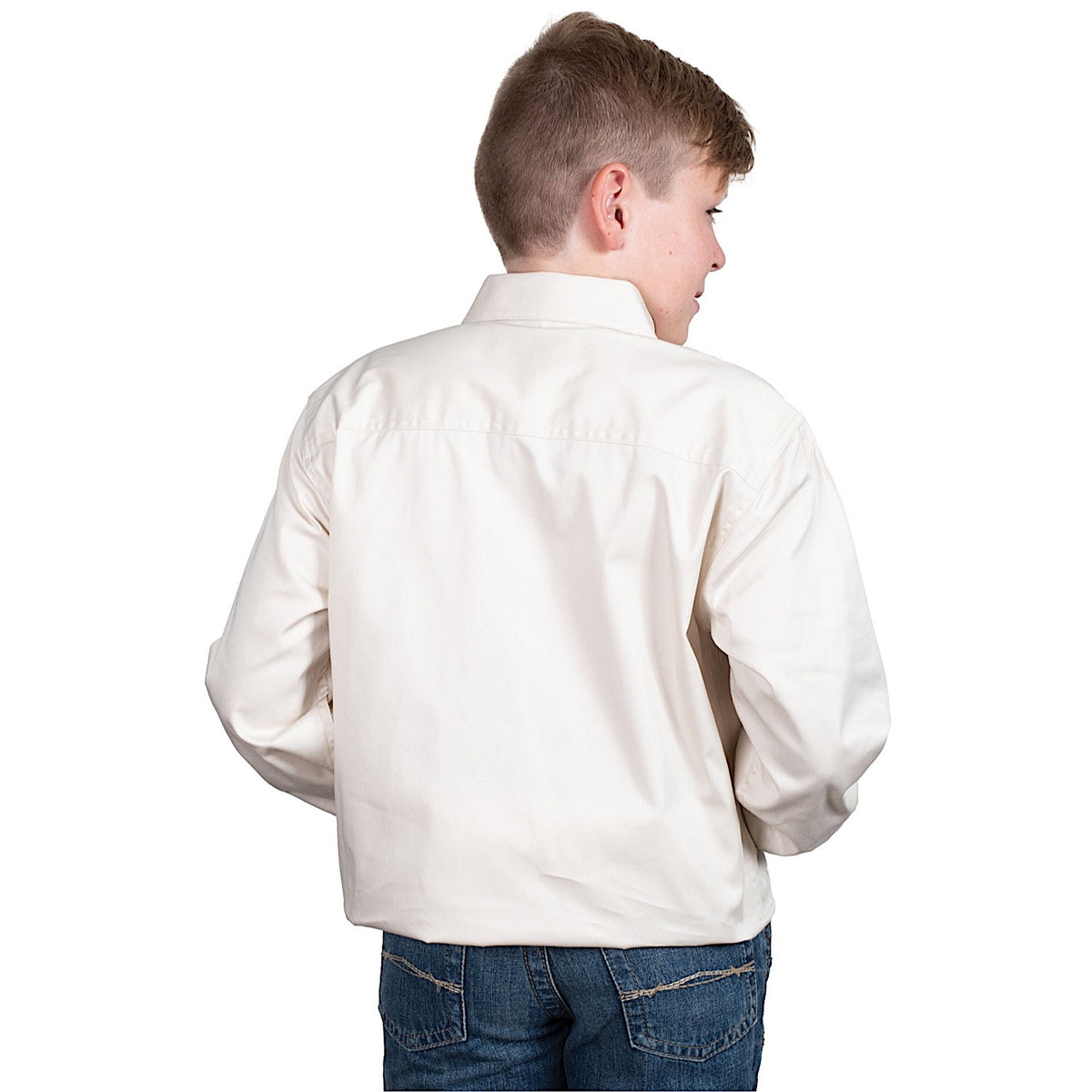 Just Country Boy’s Lachlan Half Button Workshirt - Oat