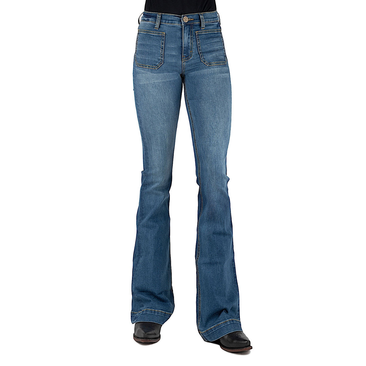 Tin Haul Womens 595 Libby Flare Jeans - Blue