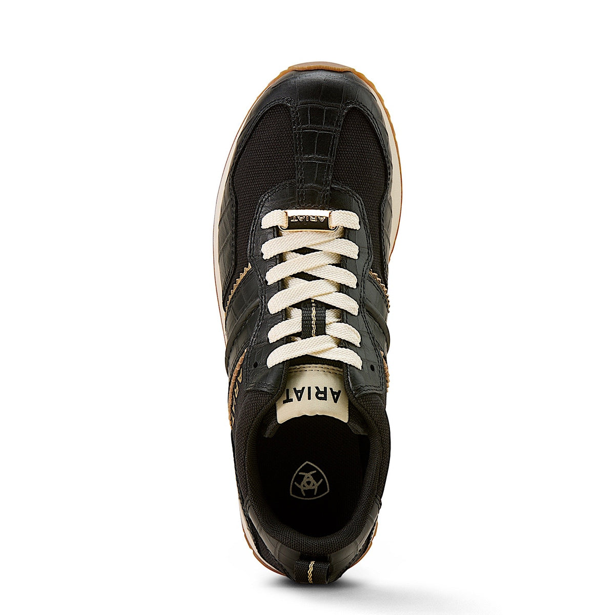 Ariat Women's Ranch Runner Shoe - Black/Luxe Caviar Croc Print