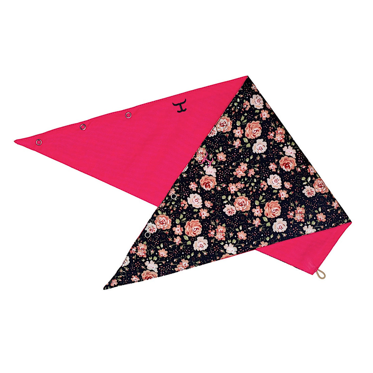 Just Country Carlee Double Sided Scarf - Navy Peonies/Hot Pink