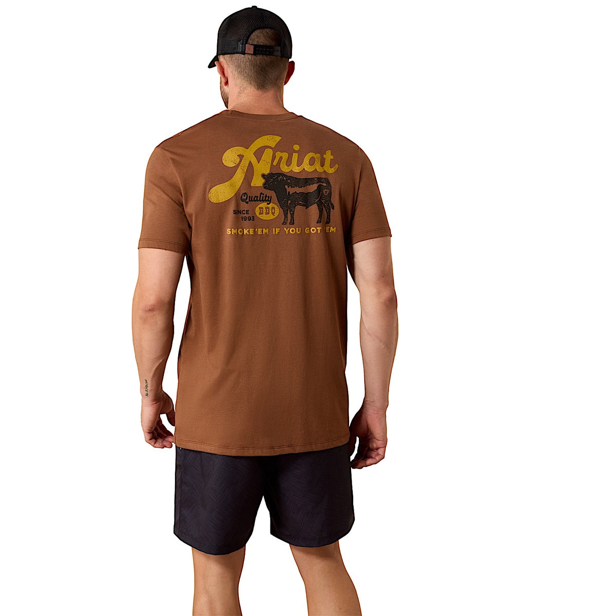 Ariat Men's BBQ Smoke Classic Fit T-Shirt - Soft Silt