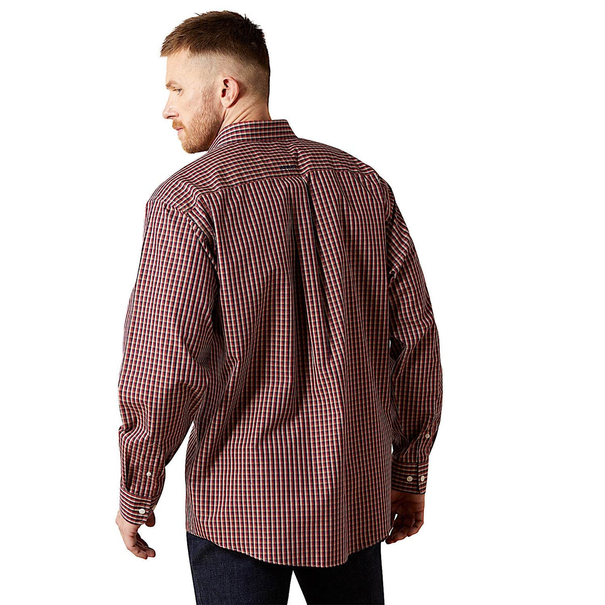 Ariat Men's Wrinkle Free Benson Classic Fit Shirt - Red