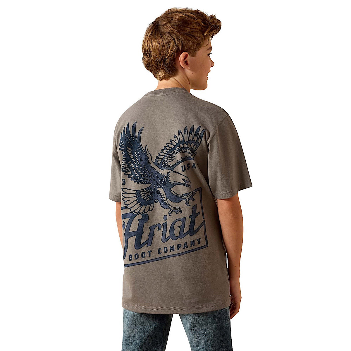 Ariat Boy's Patriot T-Shirt - Smoked Pearl