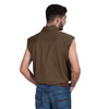 Just Country Mens Jack 1/2 Button Sleeveless Work Shirt - Bark