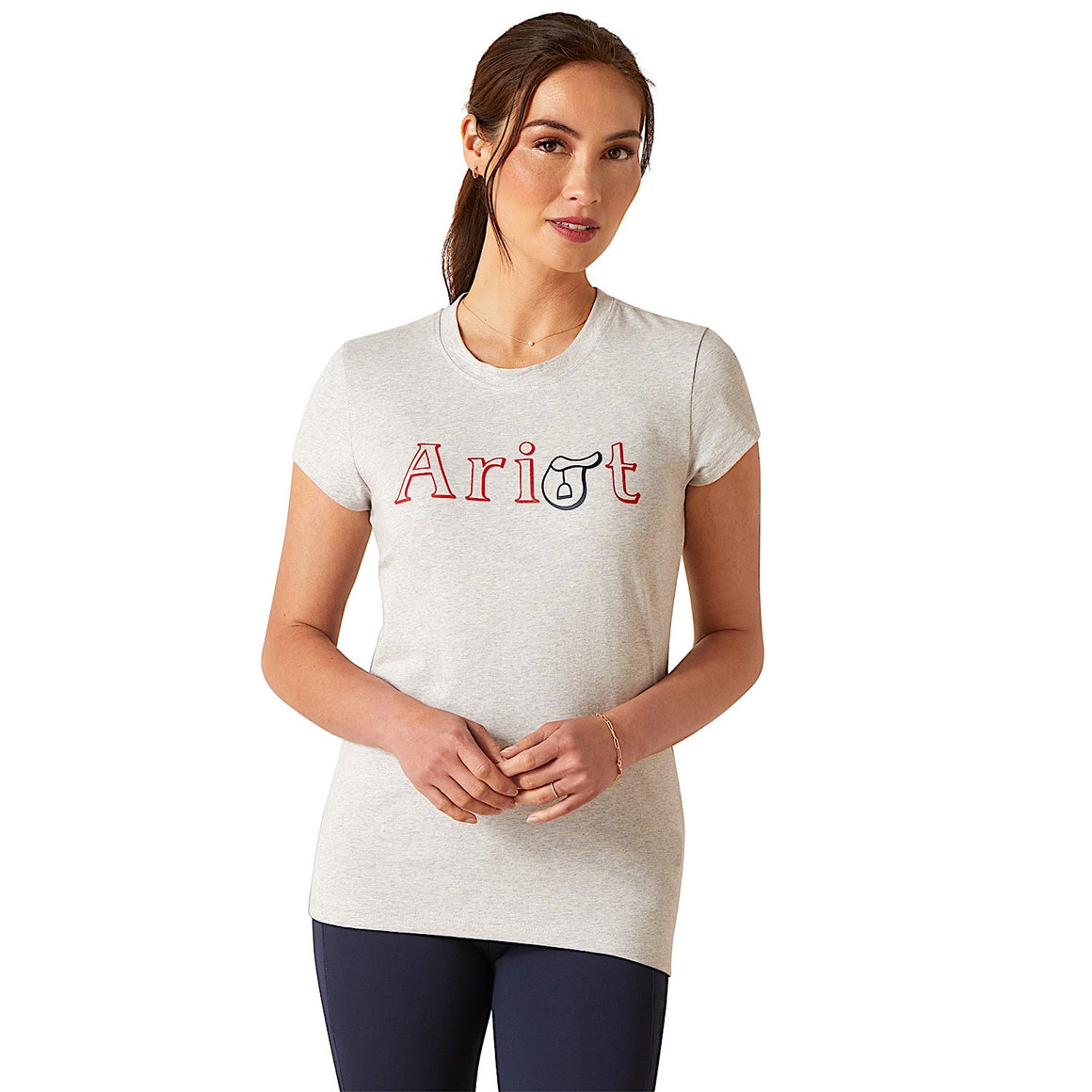 Ariat Women's Saddle T-Shirt - Heather Grey