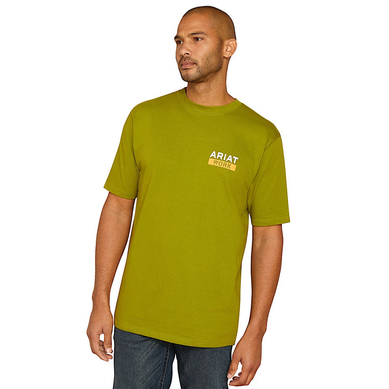 Ariat Men's Rebar Cotton Strong Roughneck Graphic T-Shirt - Going Green