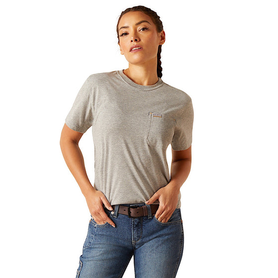 Ariat Women's Rebar Workman True Grit T-Shirt - Heather Grey