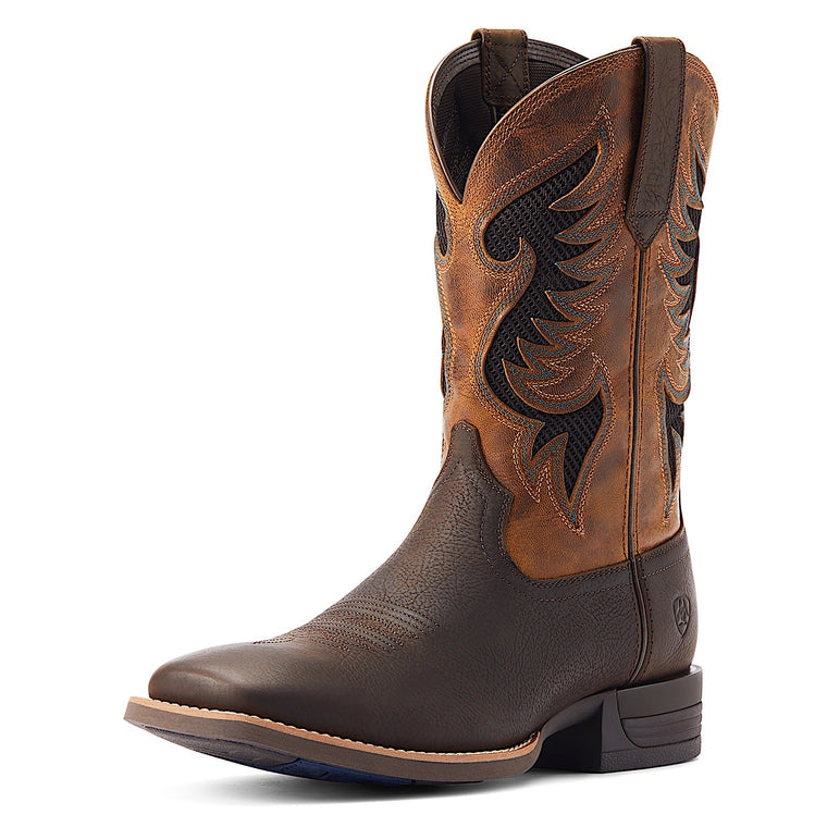 Ariat Men's Cowpuncher VentTEK Boot Dark Brown/Golden Mustard