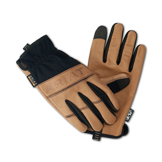 Ariat Men's Flexpro Leather Work Glove - Brown/Black