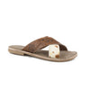 Roper Women's Delaney Sandal - Brown Tooled Leather/Hair On Hide