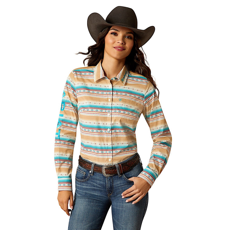 Ariat Women's Wrinkle Resist Team Kirby Stretch Shirt - Fallon Serape