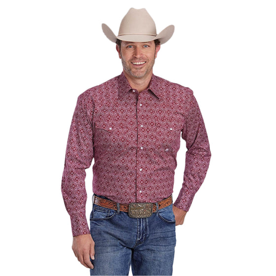 Roper Men's Amarillo Collection Shirt - Print Red