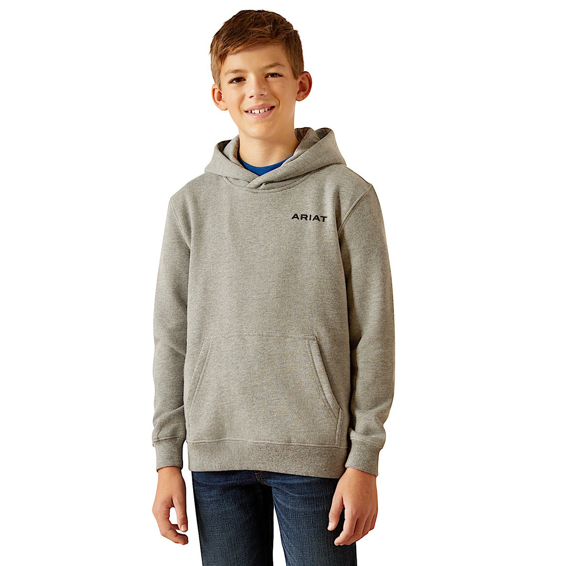 Ariat Kids Bold Hex Hoodie - Grey Heather