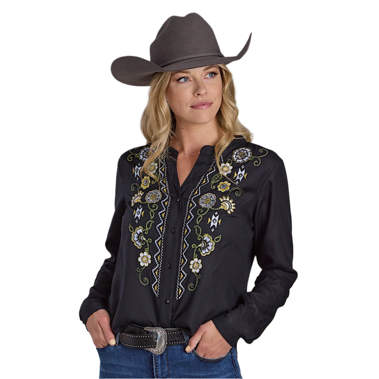Roper Women's Studio West Collection Blouse - Print Black