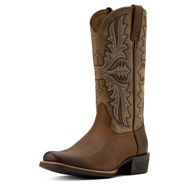 Ariat Men's Hustler Western Boot - Earth/Brown Bomber